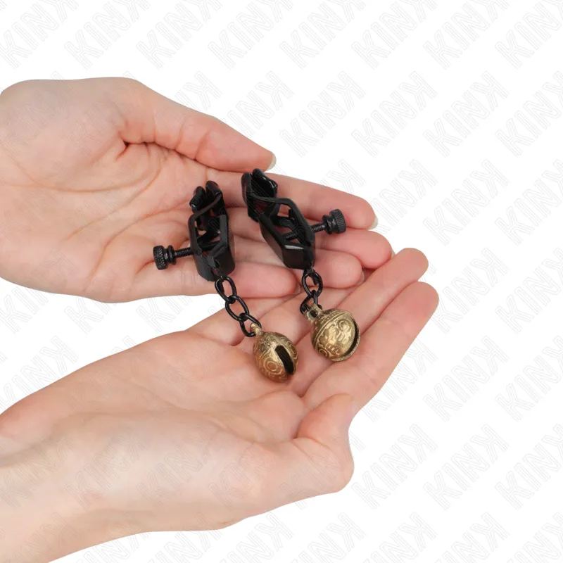 Kink - Bell Jaw Style Nipple Clamps Black 7 Cm 2