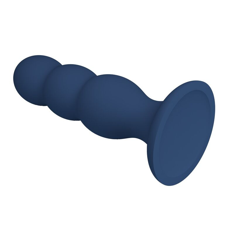 Mr play - anal plug with metal balls and suction cup blue 3