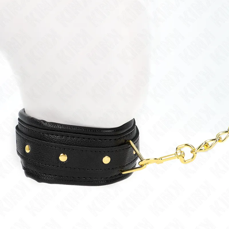 Kink - Necklace With Sponge Imitation Leather Strap Model 1 Adjustable 37-54 Cm X 3 Cm