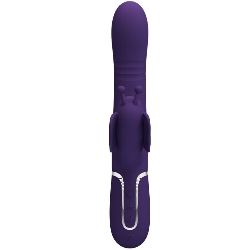 Pretty Love - Multifunction Rabbit Vibrator 4 In 1 Butterfly Purple 1