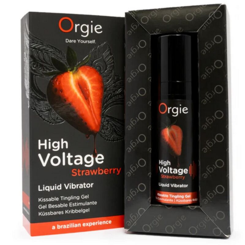 Orgie - high voltage strawberry extra strong kissable liquid vibrator 15 ml 2