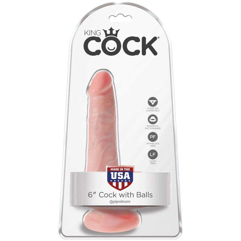 King Cock - Realistic Penis With Balls 13.5 Cm Light