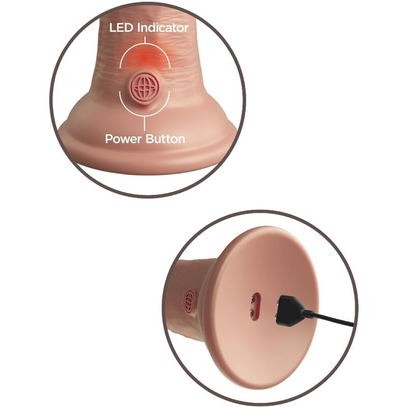 King cock - elite realistic dildo vibrating & silicone 15.2 cm 4