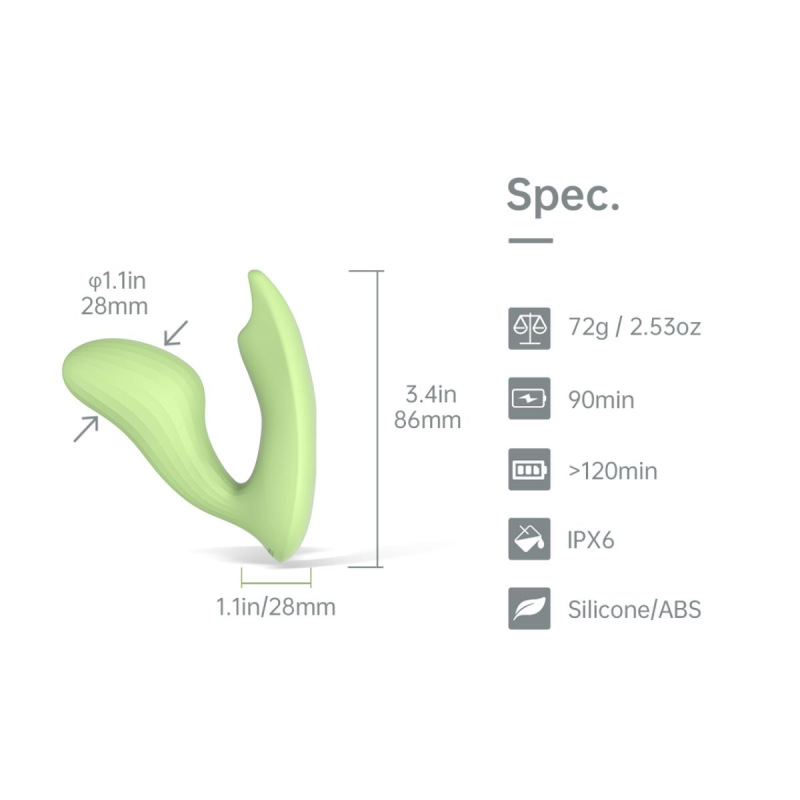 Magic Motion – umi smart wearable dual motor vibrator green 10