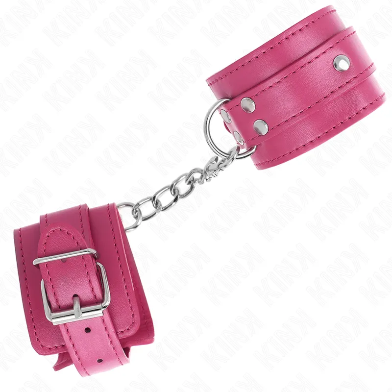 Kink - 3 D-Ring Wrist Restraints Adjustable Pink 17.5-25 Cm X 6 Cm