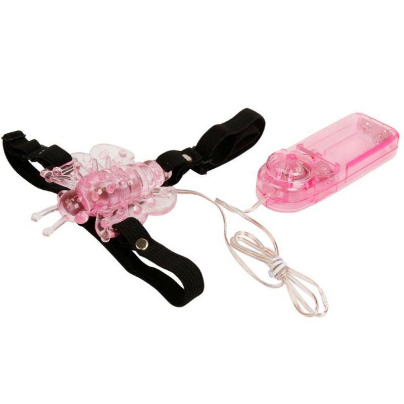 Baile - harness with multivespeed vibrating butterfly