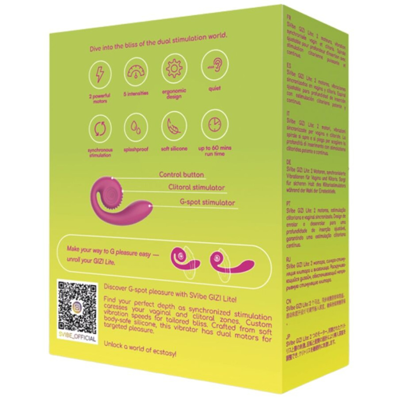 Snail vibe - gizi lite dual g-spot & clitoral pink vibrator 4