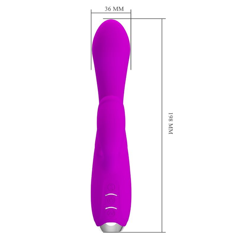 Pretty love - gloria rechargeable rabbit vibrator-waterproof purple 6