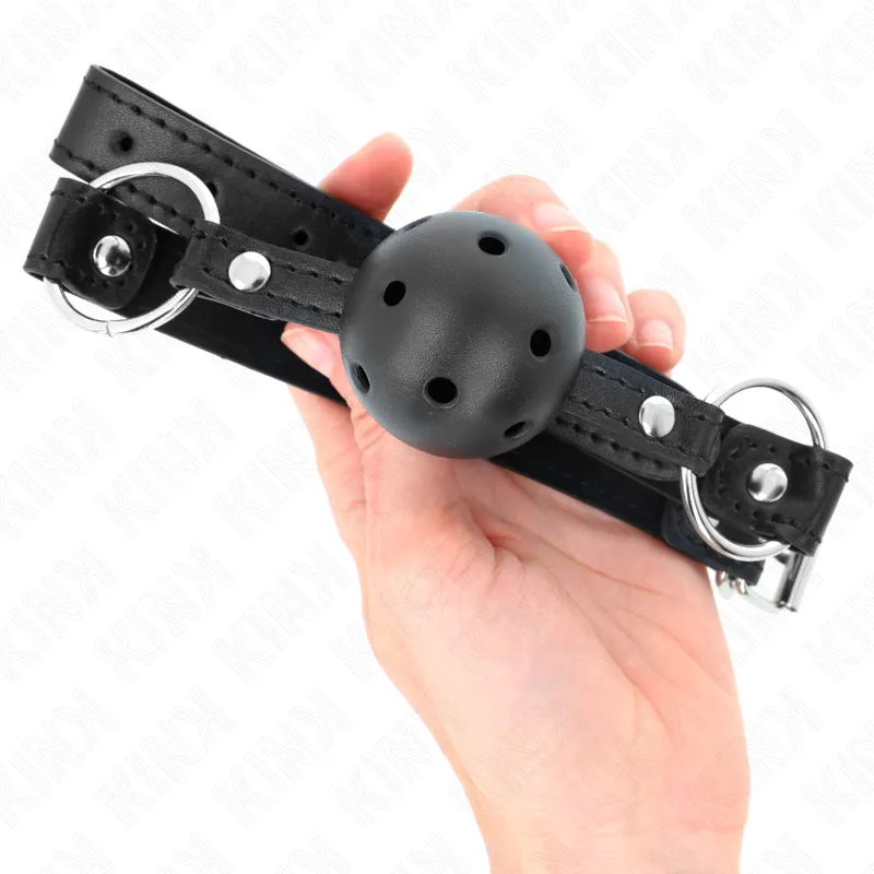 Kink - Hollow Hard Black Ball 4.5 Cm Gag Model 1 63.5 X 2 Cm