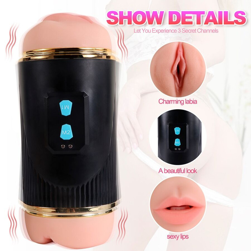 Shequ - kay double masturbator with dual mouth and vagina vibration 11