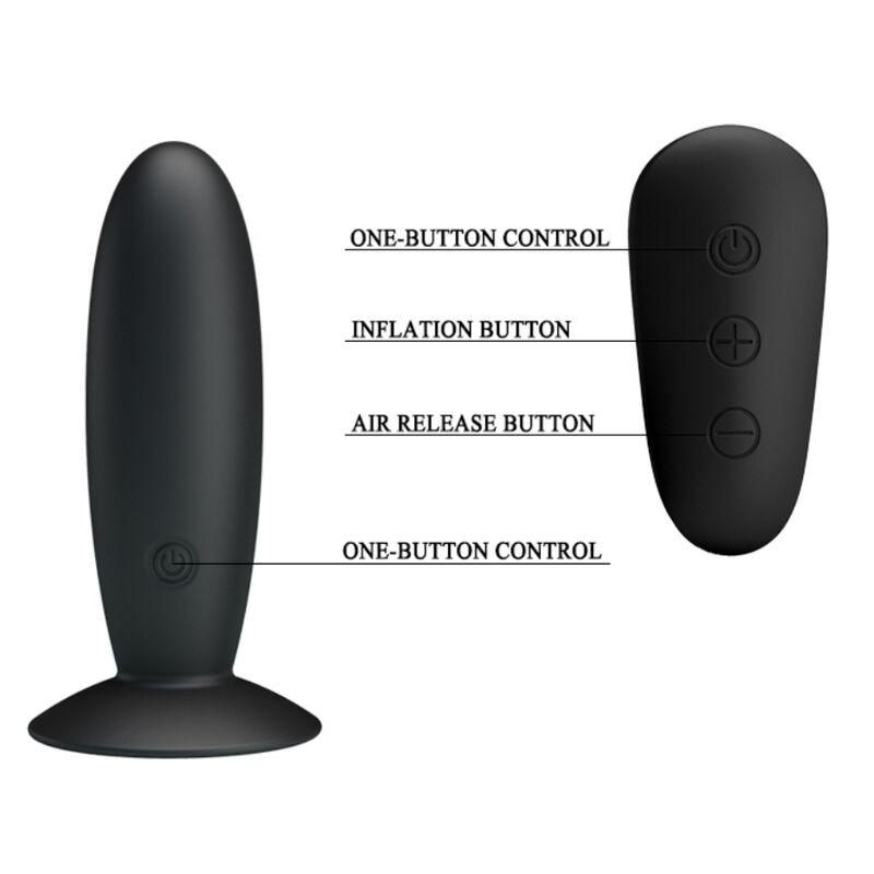 Mr Play - Anal Plug With Vibration Black Remote Control
