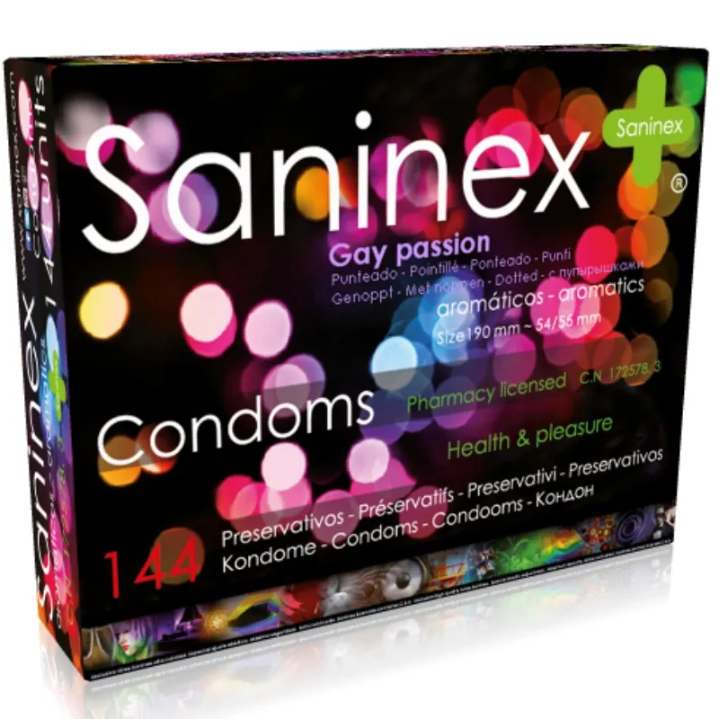 Saninex Condoms Gay Passion Dotted 144 Units