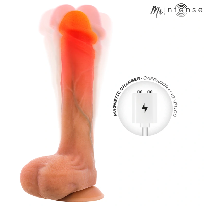 Mr intense - bradley vibrator dildo with heat effect and remote control 21 cm -Ø- 4.2 cm 1