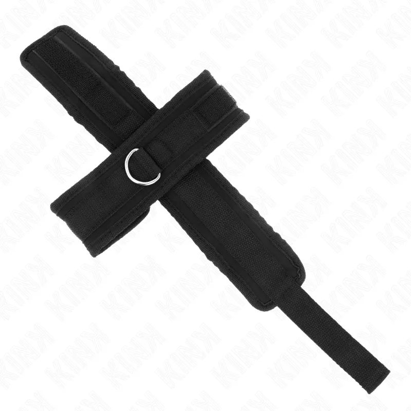 Kink - Cross Cuffs Black 34 X 5.5 Cm 3