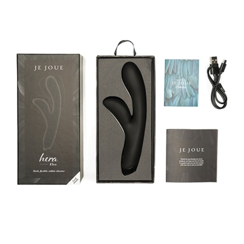 Je joue - hera flex rabbit vibrator - black 3