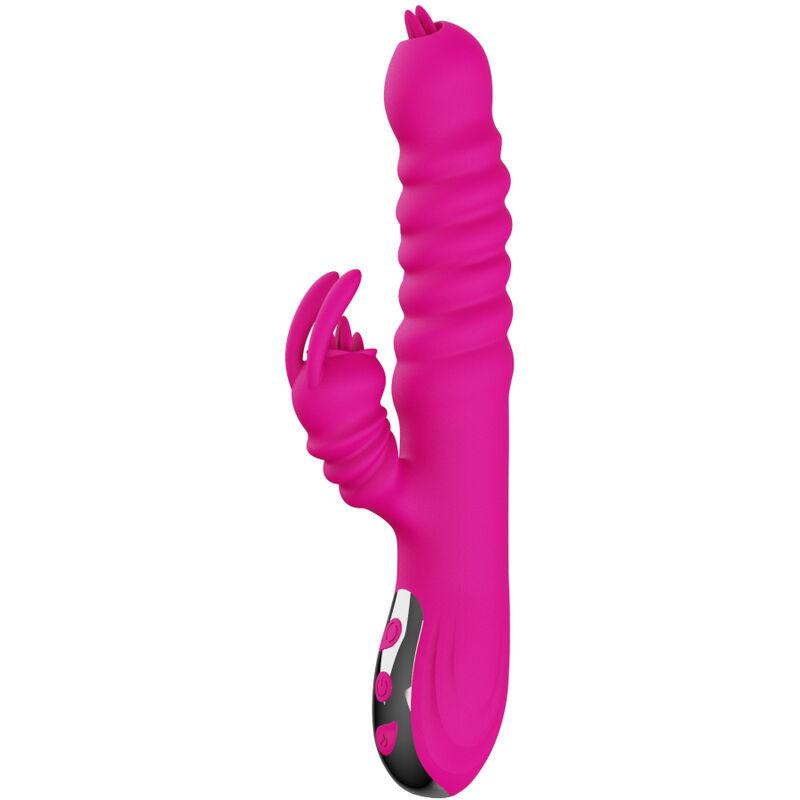 Armony - Rabbit Double Tongue Multifunction Vibrator Fuchsia Heat Effect