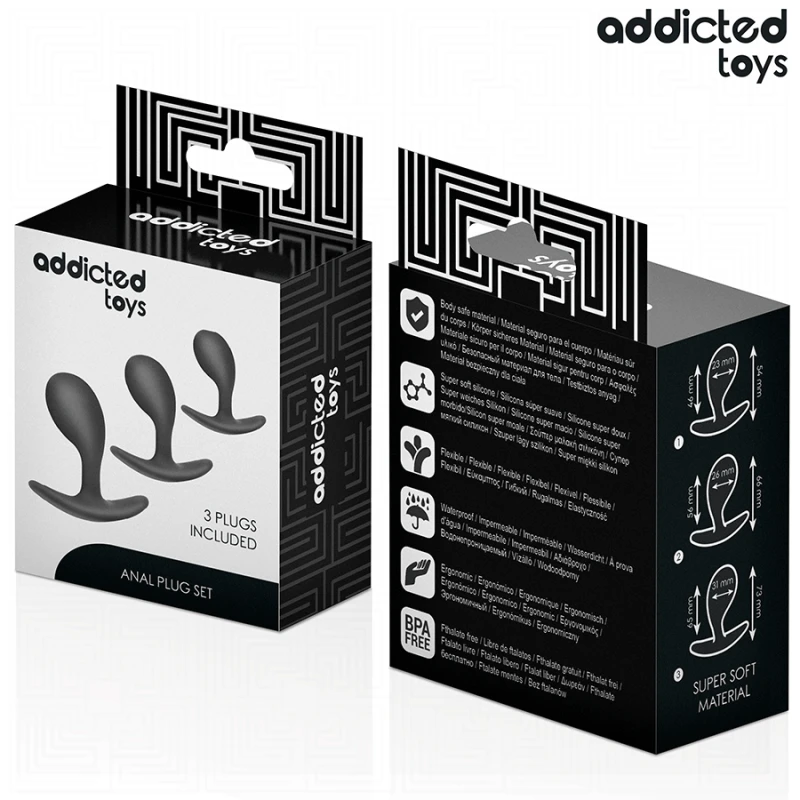 Addicted toys - set of 3 anal plug silicone model 3 6