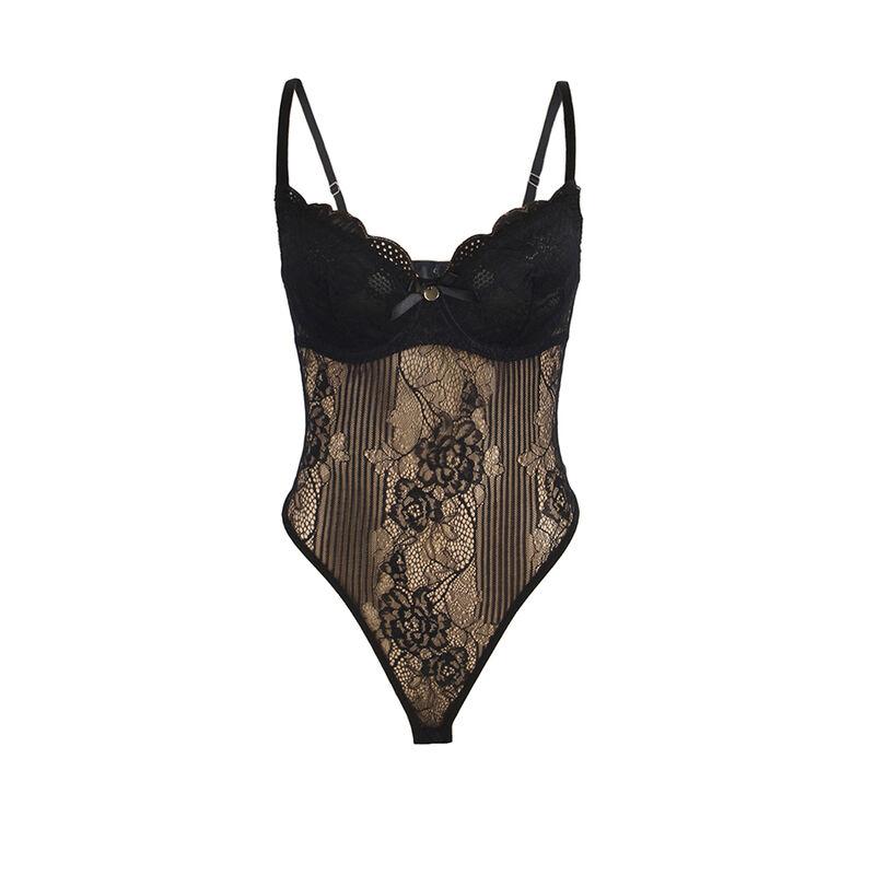 Subblime - 955618 lace bodysuit with bottom closure black s/m 3