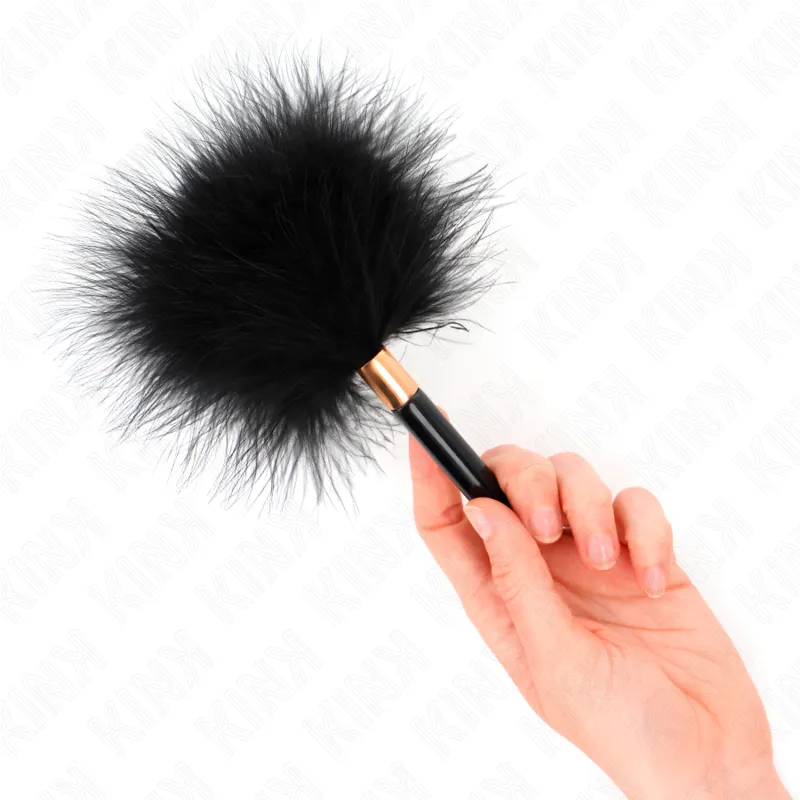 Kink - Black Gold Metal Tickle Feathers 18 Cm 3