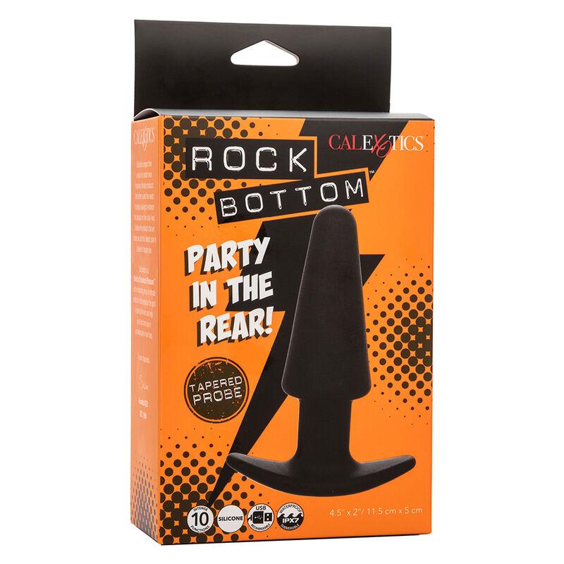 Calexotics - Rock Bottom Tapered Anal Plug 10 Vibraciones Silicone Black 9