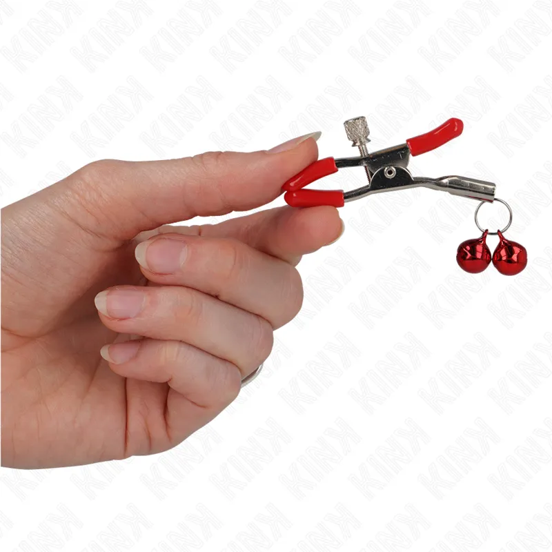 Kink - Red Double Bell Nipple Clamp Red 6 Cm 2