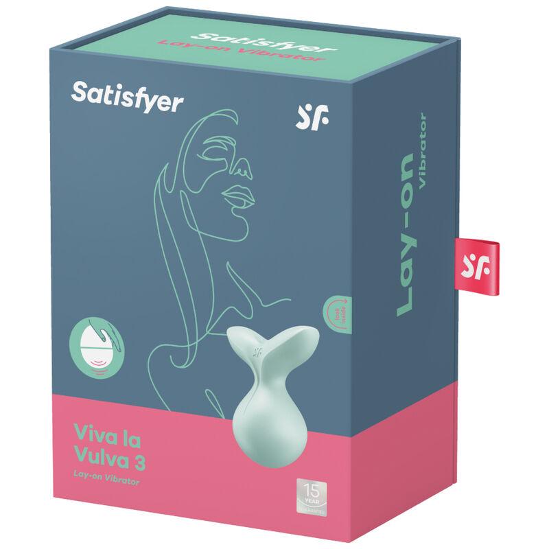 Satisfyer Viva La Vulva 3 Lay-On Vibrator - Green 3