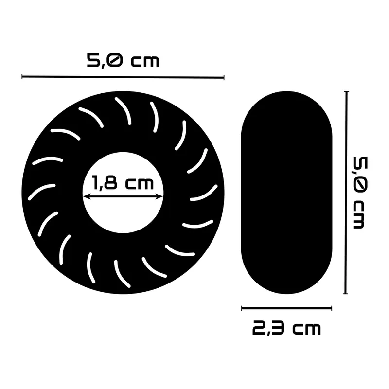 Powering Super Flexible Resistant Ring  5cm Pr08 Black 2