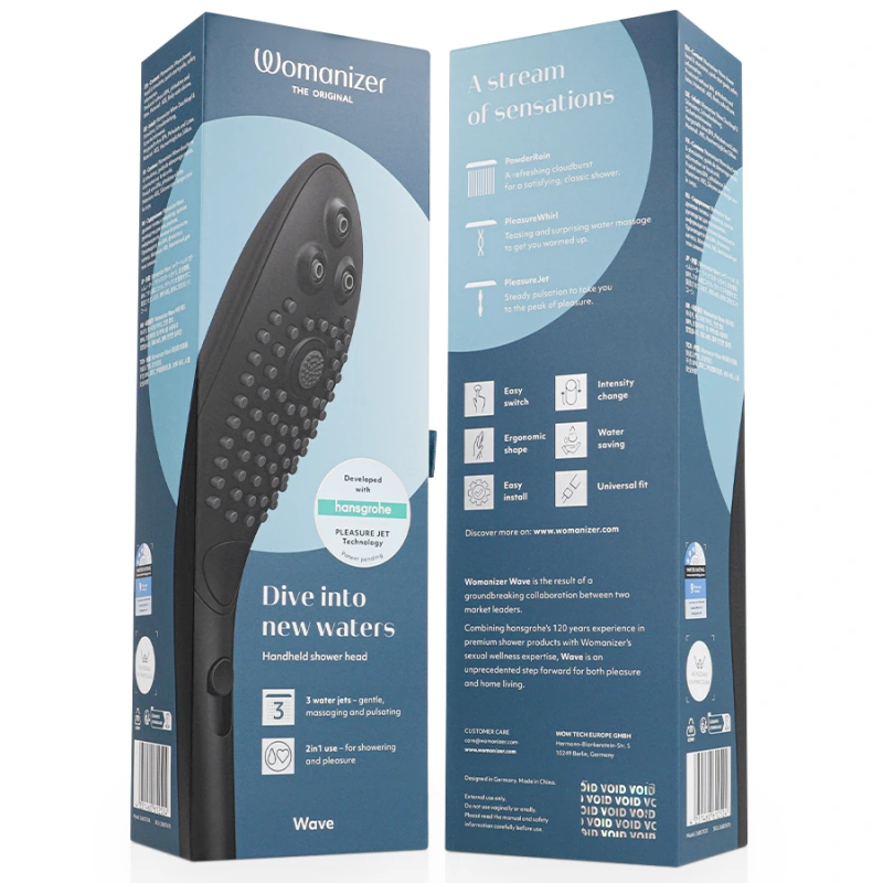 Womanizer - wave clitoral stimulating shower head black 6