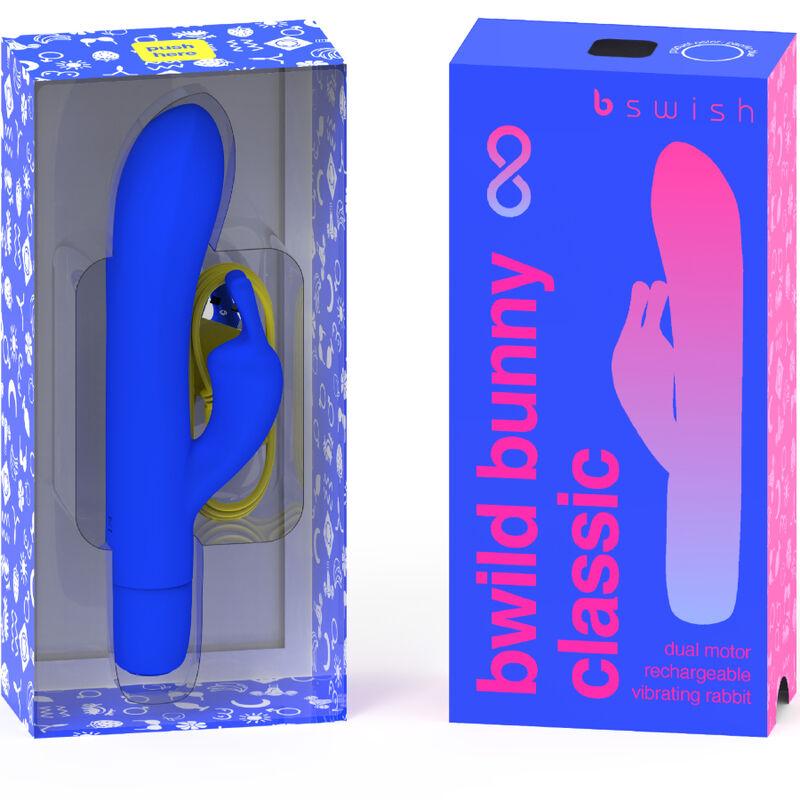 B Swish - Bwild Bunny Infinite Classic Silicone Rechargeable Vibrator Pacific Blue