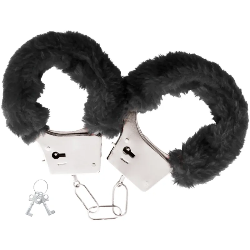 Darkness Pleasure Furry Handcuffs Black - Putá 1