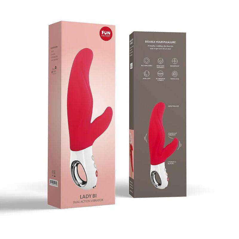 Fun Factory - Lady Bi Dual Vibrator India Red 5