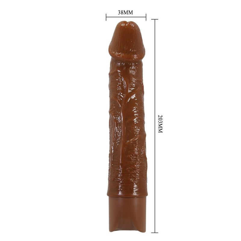 Pretty love - leonardo realistic vibrator 20 cm Ø 4 cm brown 9