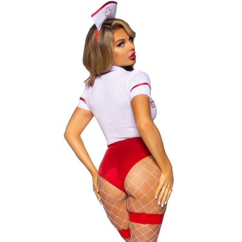 Leg avenue - sexy nurse costume red/white s 3