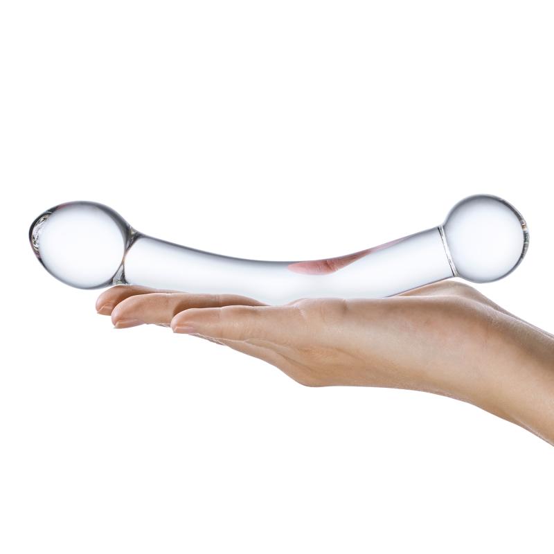 Glas - Curved G-Spot Stimulator Glass Dildo - Sklenené Dildo 4