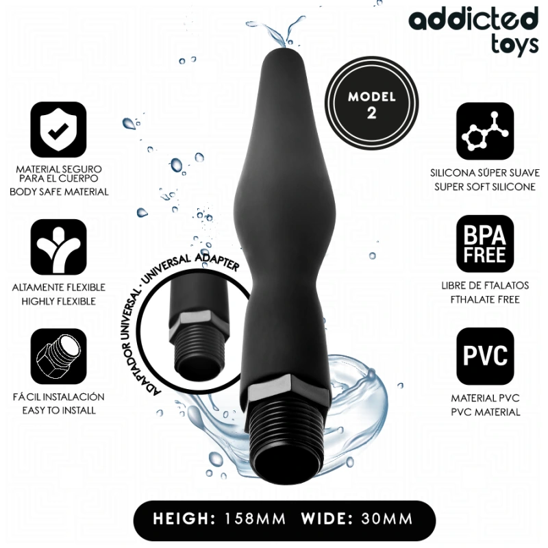 Addicted toys - anal cleaner with universal adapter model 2 1