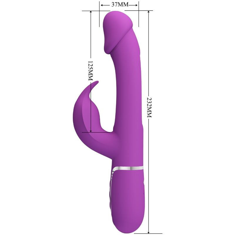 Pretty love - kampas 3 in 1 multifunction rabbit vibrator purple 4