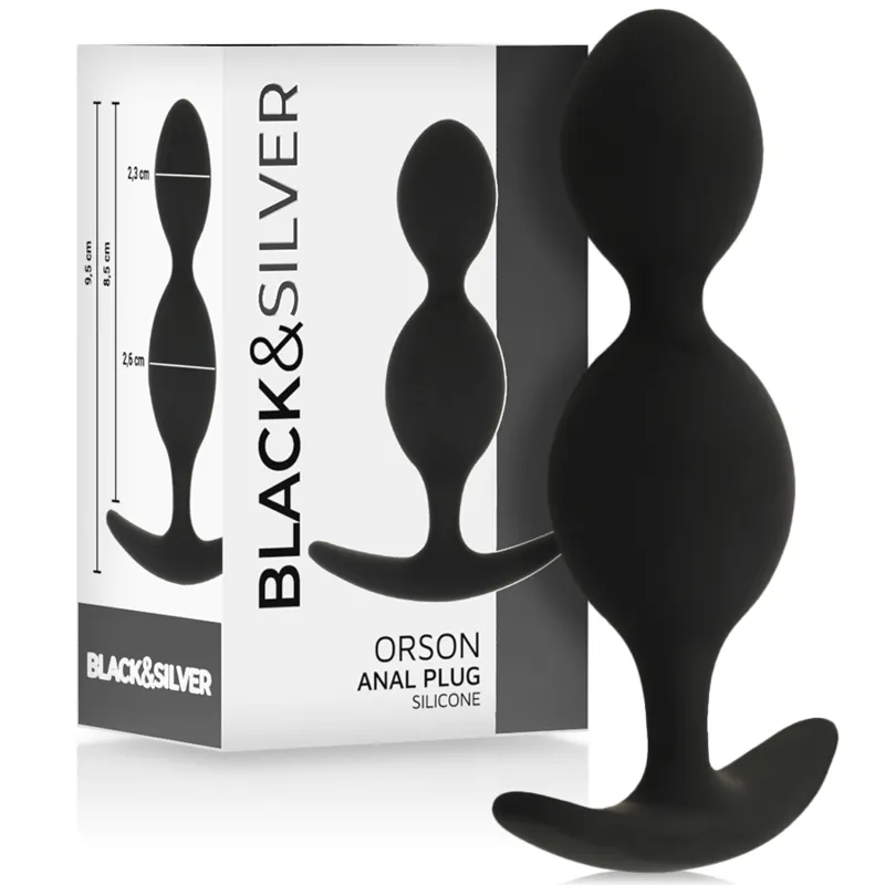 Black&Amp;Silver Orson Anal Plug 9cm - Análny Kolík