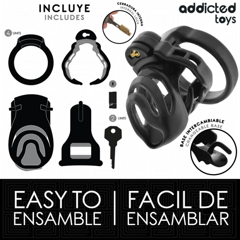 Addicted toys locked - eternal lock penis cage 9 cm 3