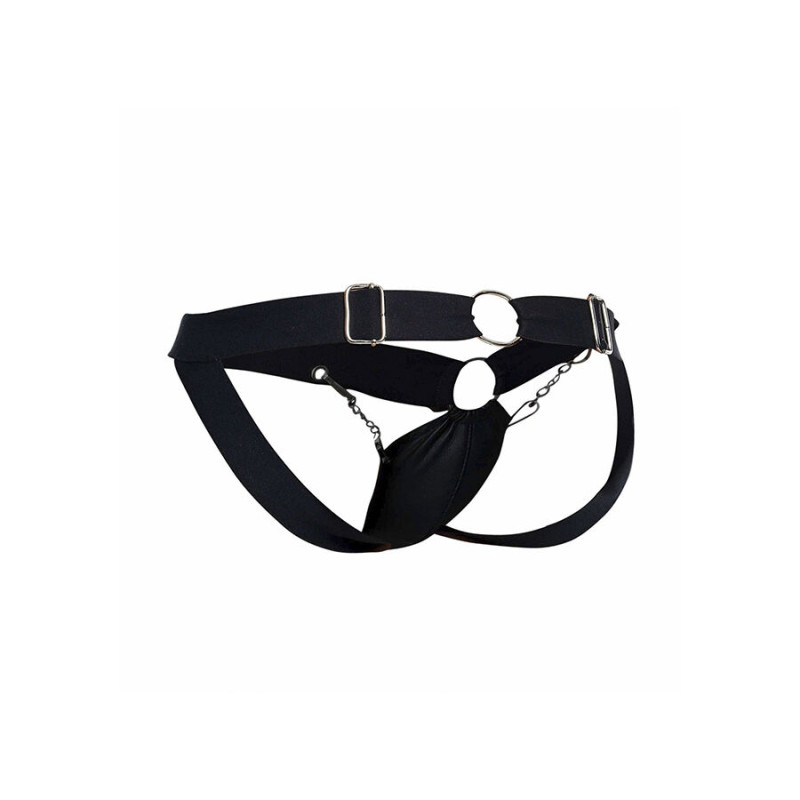 Mob - dngeon black chain jockstrap one size 6