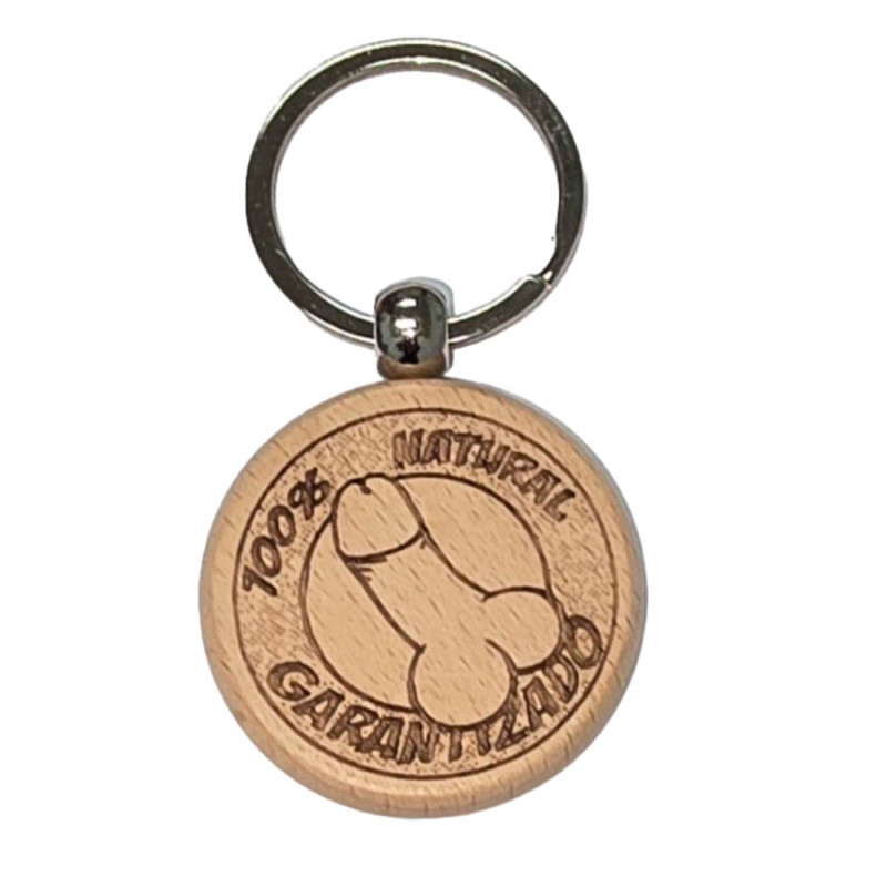 Diablo picante - wooden penis-shaped keychain