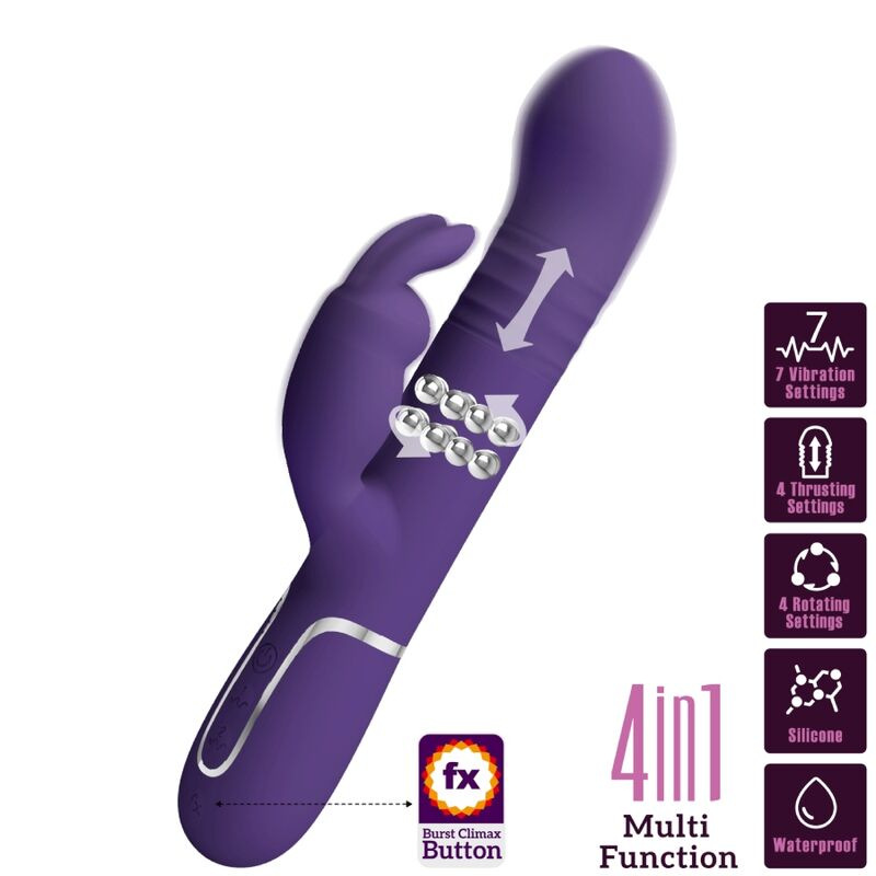 Pretty love - coale rabbit vibrator 4 in 1 purple 9