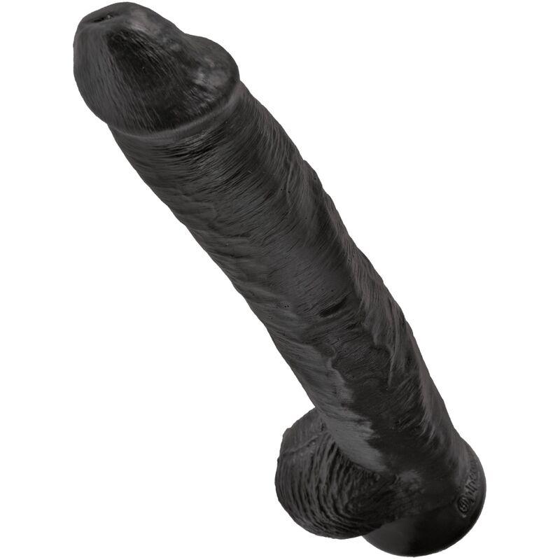 King Cock - Realistic Penis With Balls 30.5 Cm Black