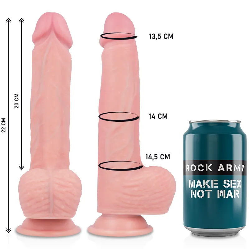 Rockarmy Harness + Liquid Silicone Vibrator Premium Apache Realistic 22cm- Pripínací Penis
