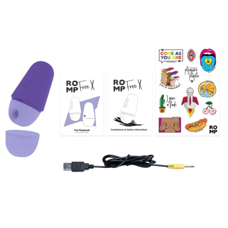 Romp - free clitoral stimulator with lid 10 levels rechargeable purple 10