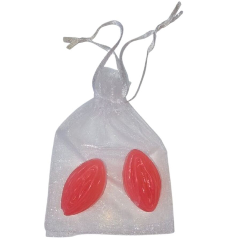 Diablo picante - 2 vagina shaped perfumed soaps yellow 1