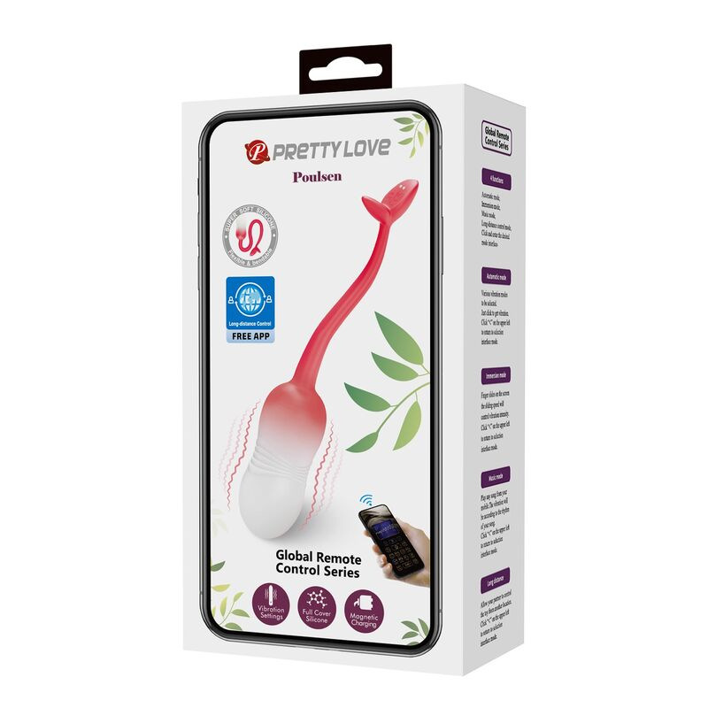 Pretty love - pulsen app control vibrating egg 12 functions usb rechargeable pink 19