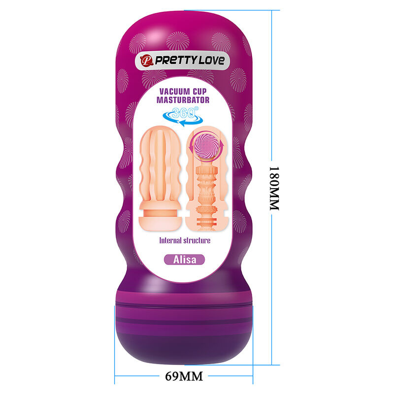 Pretty love - vaginal smoothing masturbator with suction cup and internal textures 5