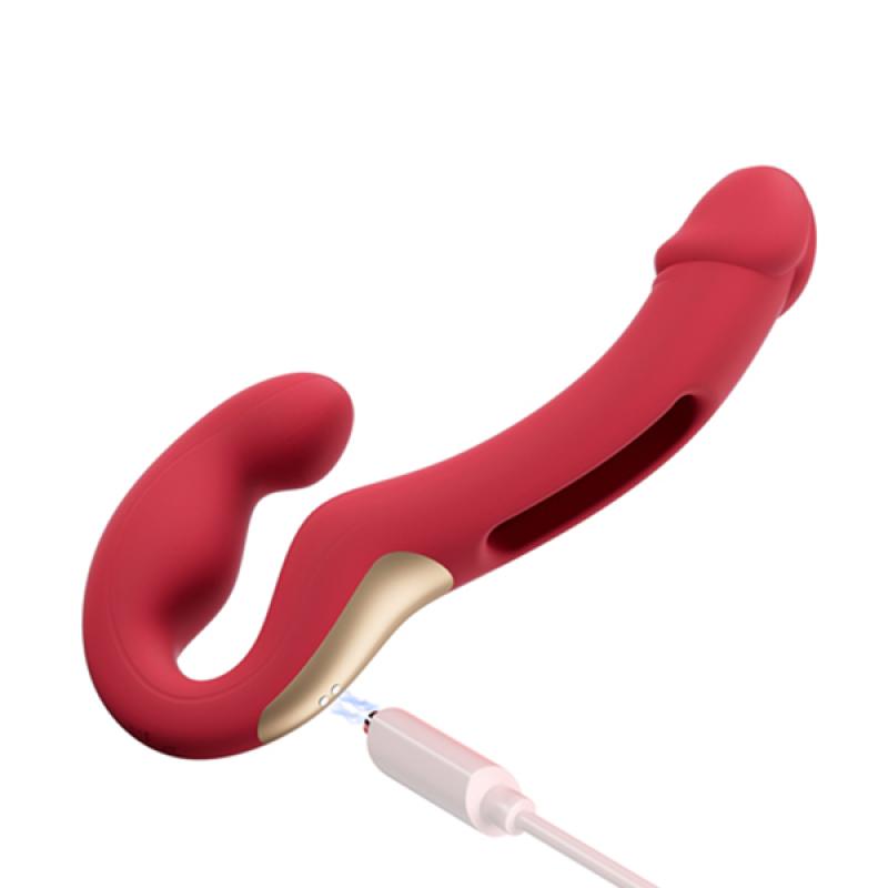 Honeyplaybox - Harmony Duo App-Controlled Strapless Strap-On Red