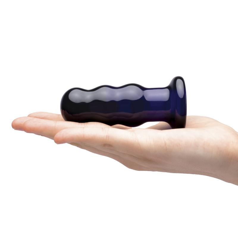 Glas - Rechargeable Remote Controlled  Vibrating Beaded Butt - Sklenený Análny Kolík