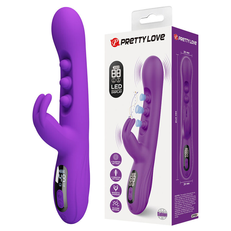 Pretty love - sabien rabbit vibrator with tapping stimulation and purple led 10